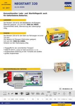 GYS NEOSTART 320 025301 Batterieladegerät + Starthilfegerät 12-24V 230V 7 GYS NEOSTART 320 025301 Batterieladegerät + Starthilfegerät 12-24V 230V -Werkzeug Store 025301 td5adedcaca1185