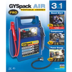 GYS GYSPACK AIR 3in1 Starter, Kompressor Und 12V Gleichstromerzeuger 026322 -Werkzeug Store 026322 pack front