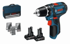 Bosch Akku Bohrschrauber GSR 12V-15 Mit 2 X 4,0 Ah Li-Ion-Akku In Tasche Mit Zubehör 0615990HV1