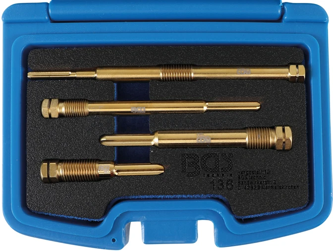 BGS Reibahlen-Satz Für Glühkerzenbohrungen | 4-tlg. – 136 3 BGS Reibahlen-Satz Für Glühkerzenbohrungen | 4-tlg. – 136