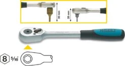HAZET Umschaltknarre Für Bits- Sechskant Hohl 8 Mm (5/16 Zoll) 2264-1