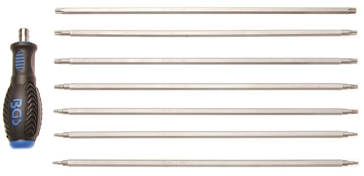 BGS Schraubendreher-Satz Mit Wechselklingen | T-Profil (für Torx) / TS-Profil (für Torx Plus) | 8-tlg. – 2325 4 BGS Schraubendreher-Satz Mit Wechselklingen | T-Profil (für Torx) / TS-Profil (für Torx Plus) | 8-tlg. – 2325 – Bild 2
