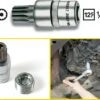HAZET Öldienst Schraubendreher Steckschlüssel 12,5mm 1/2 Zoll Innen Vielzahn XZN Mit Zapfen 2567-16 -Werkzeug Store 2567 16 23collage