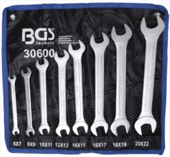 BGS Doppel-Maulschlüssel-Satz | SW 6 - 22 Mm | 8-tlg. – 30600