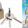 BGS DIY Messing-Vorhängeschloss-Satz | Gleichschließend | 40 Mm | 4-tlg. – 3101 -Werkzeug Store 3101