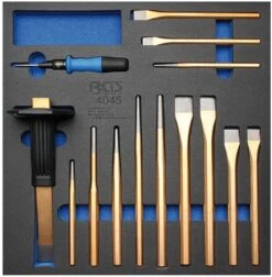 BGS Werkstattwageneinlage 2/3: Körner, Meißel, Splintentreiber | 14-tlg. – 4045 8 BGS Werkstattwageneinlage 2/3: Körner, Meißel, Splintentreiber | 14-tlg. – 4045 -Werkzeug Store 4045