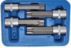 BGS Bit-Einsatz-Satz | 12,5 Mm (1/2") | T-Profil (für Torx) Mit Bohrung | 4-tlg. – 5103