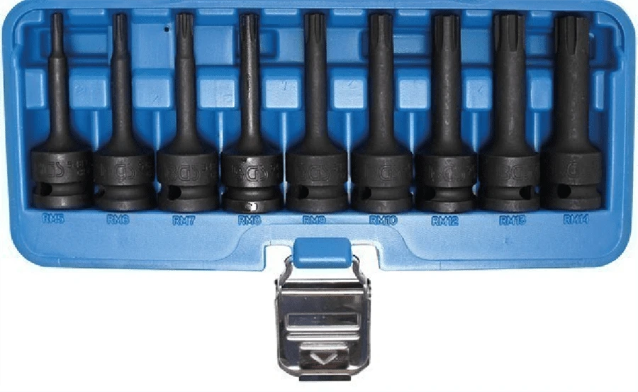 BGS Kraft-Bit-Einsatz-Satz | 12,5 Mm (1/2") | Keil-Profil (für Ribe) M5 - M14 | 9-tlg. – 5483 3 BGS Kraft-Bit-Einsatz-Satz | 12,5 Mm (1/2") | Keil-Profil (für Ribe) M5 - M14 | 9-tlg. – 5483