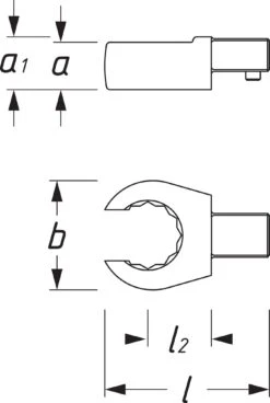 HAZET Einsteck-Ringschlüssel (offen) 9x12mm Doppel-Sechskant 21 6612C-21 -Werkzeug Store 6612c 23skizzeE4IgboyBcfE9o