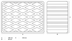 BGS Gummiauflage | Für Hebebühnen | 160 X 120 X 80 Mm – 7040 -Werkzeug Store 7040 002
