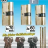 BGS DIY Messing-Schließzylinder-Satz | Gleichschließend | 15-tlg. – 8092