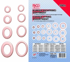 BGS Dichtring-Sortiment | Kupfer | 300-tlg. – 8142