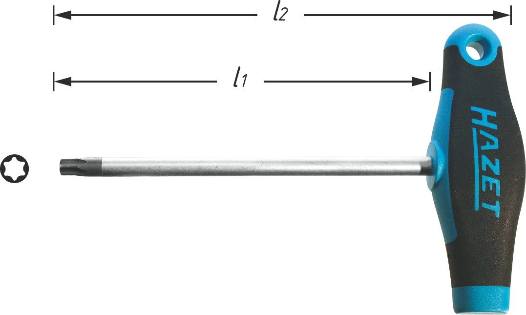 HAZET Schraubendreher Mit T-Griff- Innen TORX® Profil - 126 Mm 828-T20 3 HAZET Schraubendreher Mit T-Griff- Innen TORX® Profil - 126 Mm 828-T20