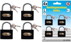 BGS DIY Vorhängeschloss-Satz | Gleichschließend | Typ L | 35mm | 4-tlg. – 85164 -Werkzeug Store 85164582082f2ed6da