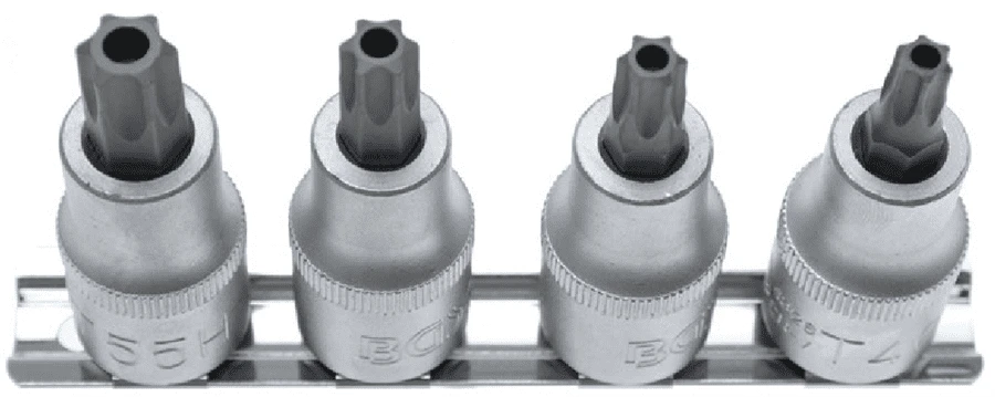 BGS Bit-Einsatz-Satz | 12,5 Mm (1/2") | T-Profil (für Torx) Mit Bohrung T40 - T55 | 4-tlg. – 8885 3 BGS Bit-Einsatz-Satz | 12,5 Mm (1/2") | T-Profil (für Torx) Mit Bohrung T40 - T55 | 4-tlg. – 8885