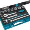 HAZET Steckschlüsselsatz 12,5mm 1/2 Zoll Außen-Sechskant-Tractionsprofil 17-teilig 906 -Werkzeug Store 906