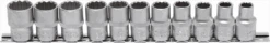 BGS Steckschlüssel-Einsatz-Satz, Zwölfkant | 12,5 Mm (1/2") | SW 10 - 21 Mm | 11-tlg. – 9107