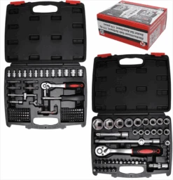 BGS DIY Steckschlüssel-Satz | Antrieb 6,3 Mm (1/4") / 12,5 Mm (1/2") | 174-tlg. – 9191