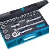 HAZET Steckschlüsselsatz 12,5mm 1/2 Zoll Außen-Sechskant-Tractionsprofil 18-teilig 932/18 -Werkzeug Store 932 18