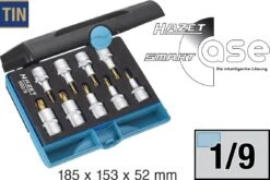 HAZET Schraubendreher-Steckschlüssel Satz TORX 12,5mm 1/2 Zoll Innen TORX 9-teilig 992/9