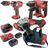 FLEX PACK Akku Bohrhammer Winkelschleifer Stichsäge 3x Akku LG + Tasche -Werkzeug Store Flex set 5 gb