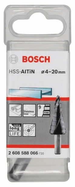 Bosch Stufenbohrer HSS-AlTiN 4 - 20 Mm 6 Mm 50 Mm 9 Stufen 2608588066