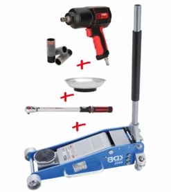 KS TOOLS 515.2095 Reifen-Räder Aktionspaket THE DEVIL, 6-tlg + BGS 2889 Wagenheber