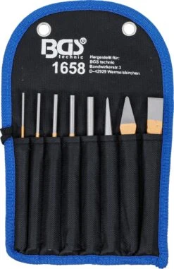 BGS Splintentreiber-Satz | 150 Mm | Inkl. Meißel + Körner | 8-tlg. – 1658 -Werkzeug Store bgs 1658 004