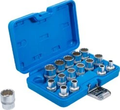 BGS Steckschlüssel-Einsatz-Satz Zwölfkant | 12,5 Mm (1/2") | SW 8 - 24 Mm | 16-tlg. – 2226 -Werkzeug Store bgs 2226 002