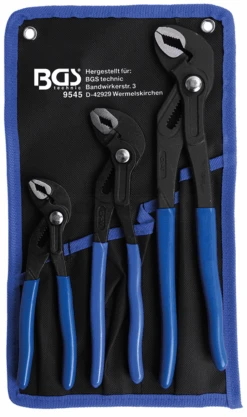 BGS Wasserpumpenzangen-Satz | Arretierbar | 175 / 240 / 300 Mm | 3-tlg. – 9545