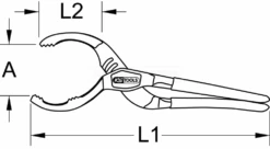 KS Tools Ölfilter-Zange, 50-125mm - 150.9317 -Werkzeug Store kstools 150 9317 007