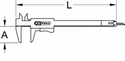 KS Tools Taschen-Messschieber 0-150mm, 235mm - 300.0510 -Werkzeug Store kstools 300 0510 006